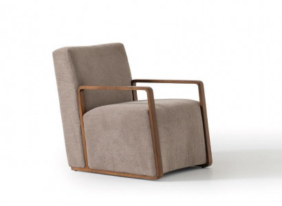 Armchair 1-seater sofa textile fabric couches upholstery design furniture new gray