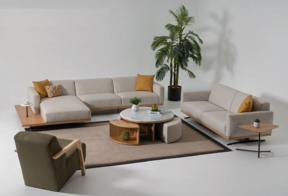 Design armchair single-seater living room comfortable upholstered furniture green