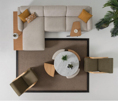 Design armchair single-seater living room comfortable upholstered furniture green