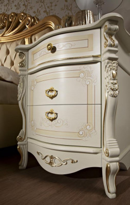 Double bed bedroom furniture wardrobe nightstand with drawers dresser 5-piece set