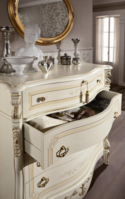 Double bed bedroom furniture wardrobe nightstand with drawers dresser 5-piece set