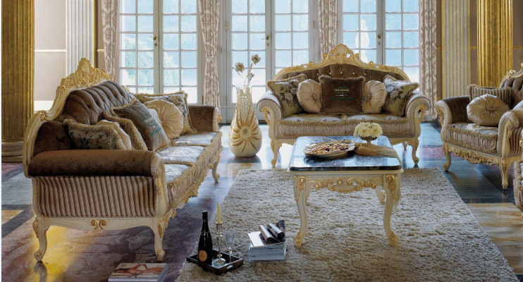 Sofa set 3+2 seater living room upholstered furniture Art Deco sofa fabric sofa sofas