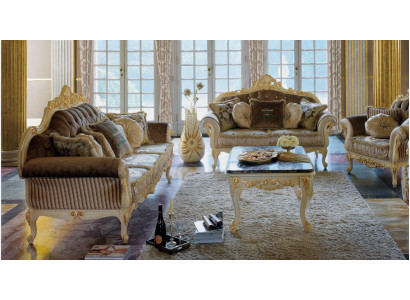 Sofa Couch Velvet Upholstery Seat 3+2 Seater Set Design Wood Sofas Italian