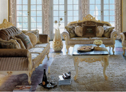 Sofa Couch Velvet Upholstery Seat 3+2 Seater Set Design Wood Sofas Italian