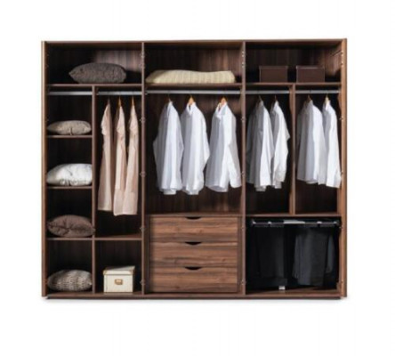 Six-door wardrobe closet wood furniture bedroom XXL wood