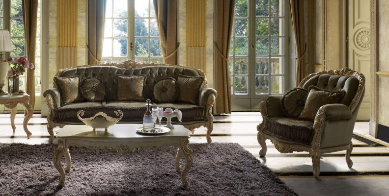 Italian design sofa set 3+1 seater couch cushion set furniture