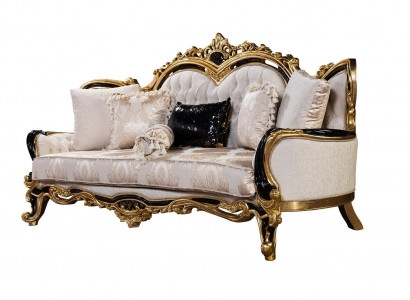 Chesterfield 3 Seater Designer Sofa Luxury Upholstered Sofas Couches Fabric Textile New