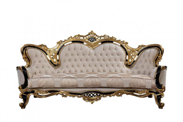 Chesterfield 3 Seater Designer Sofa Luxury Upholstered Sofas Couches Fabric Textile New