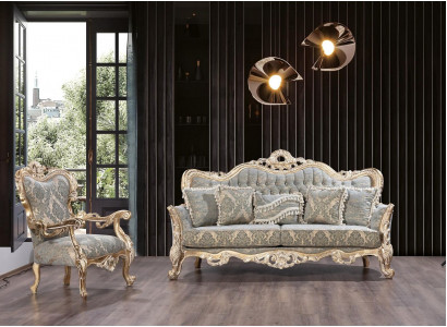 Classic Luxury Sofa Set, Sofa and Armchair Living Room Set 3+1 Seat Chesterfield