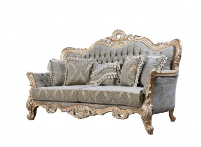 Chesterfield 3-Seater Designer Sofa Luxury Upholstered Sofas Couches Fabric Textile