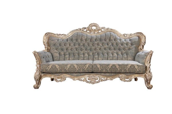 Chesterfield 3-Seater Designer Sofa Luxury Upholstered Sofas Couches Fabric Textile