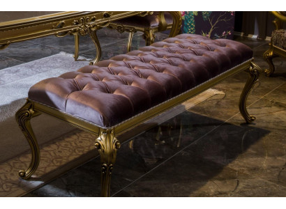 Luxury Ottoman Designer Chesterfield Velvet Stool Upholstered Bench