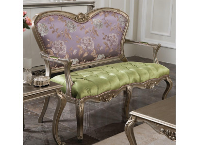 Baroque Rococo Bench Sofa Colorful Benches Couch Classic Furniture Chesterfield