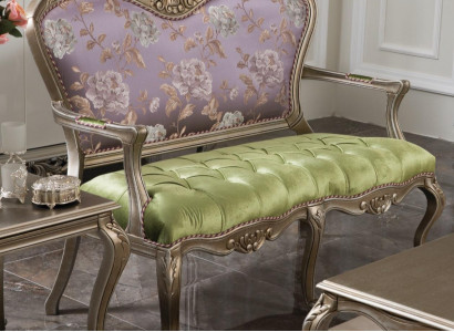 Baroque Rococo Bench Sofa Colorful Benches Couch Classic Furniture Chesterfield
