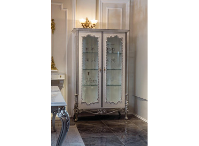 Display glass cabinet showcase living room wood sideboard luxury furniture new