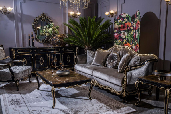 Armchair Upholstery Designer Textile Single-Seater Upholstery Single-Seater Furniture Baroque