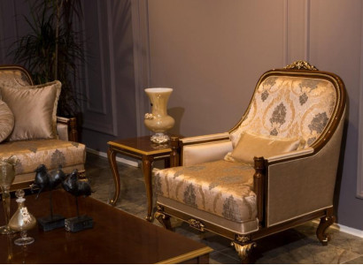 Furniture Chairs Design Armchair Textile Living Room Luxury Design Baroque Rococo