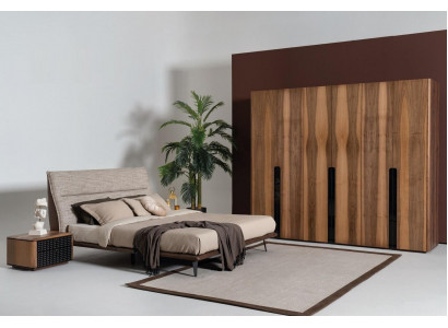 Modern bedroom furniture in Italian style - 4-piece set in gray