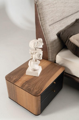 Modern bedroom furniture in Italian style - 4-piece set in gray