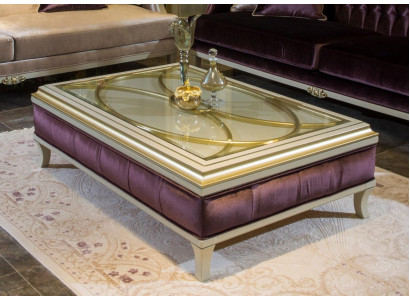 Wood coffee table side table design table luxury glass table