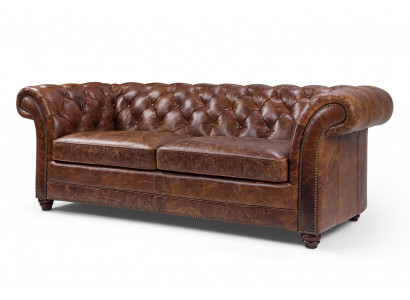 Chesterfield 100% Genuine Leather Sofa Couch Upholstery Classic Couches