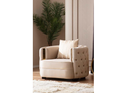 Living Room Luxury Armchair Modern Single-Seater Design Chesterfield 1-Seater Italian Furniture
