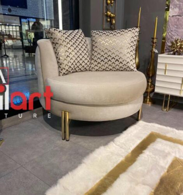 Armchair Seat Sitter Design Living Room Upholstery Wood Upholstery Modern Luxury Beige