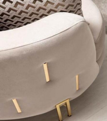Armchair Upholstered Seat Design Couch Armchair Relax Fabric Lounge Luxury Living Room