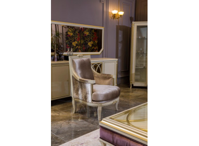 Art Deco armchair, relax, fabric lounge, textile seat, luxury seating, polyester