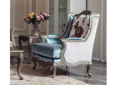 Armchair Single-Seater Luxury Single-Seater Upholstered Seat Textile Seat Fabric Classic