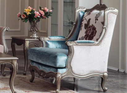 Armchair Single-Seater Luxury Single-Seater Upholstered Seat Textile Seat Fabric Classic