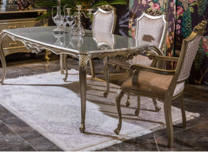 Dining Room Set Dining Group Classic Baroque Rococo 4-Piece Chair Suite 4x Chairs