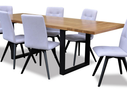 Complete set dining table + 6 chairs set dining room wood tables dining group table 7-piece set