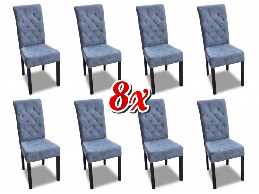 Multicolored Chesterfield x8 Chairs Designer Luxury Armchairs Upholstered Chairs Recliners