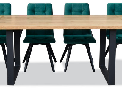 Dining room design furniture chair group table + 6 upholstered chairs 7-piece set suite new