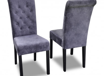 Blue Chesterfield x8 Set of Chairs Designer Armchairs Modern Seating Furniture