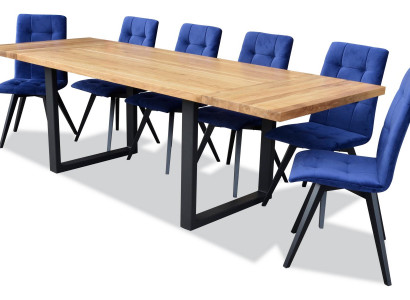 Classic Dining Set Wooden Dining Room Table with 6 Chairs 7-Piece Set