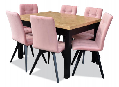 Luxury dining room set design 7-piece: Table + 6 chairs, armchairs, furniture