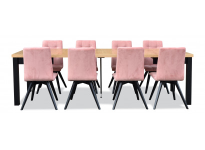 Modern dining room furniture dining table + 6 chairs complete set 7-piece set group