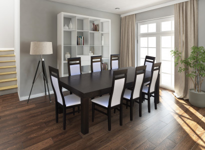 XXL conference table with 8 chairs wooden table upholstery set meeting tables