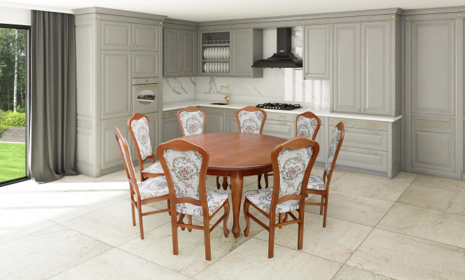 Dining room wood tables dining set chair group new table 8x design chairs 9-piece set