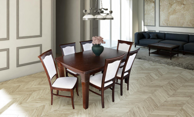 Complete dining set 7-piece. Dining room set modern table 6x chairs chair