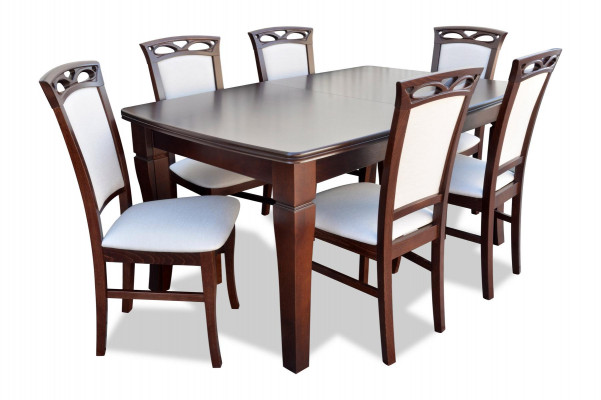 Dining room wooden tables dining set chair group new table 6 design chairs 7-piece set
