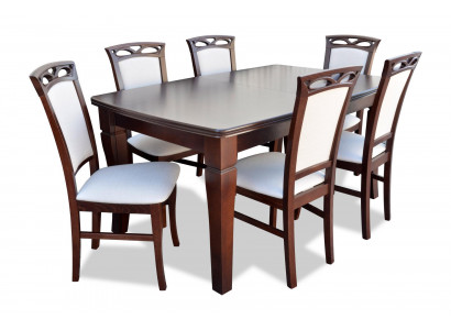 Dining room wooden tables dining set chair group new table 6 design chairs 7-piece set