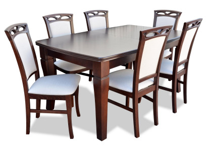 Dining room wooden tables dining set chair group new table 6 design chairs 7-piece set