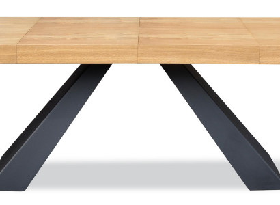 Table dining table wooden table xxl conference table 100x200cm extendable 280cm solid
