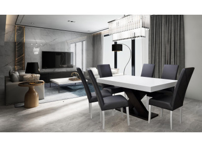 Dining room set display cabinet dining table 6x chair suite table group 7-piece set modern