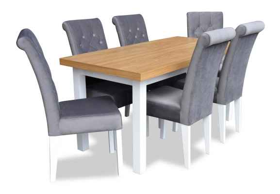 Armchair dining table with 6 chairs dining set dining room table set 7-piece set