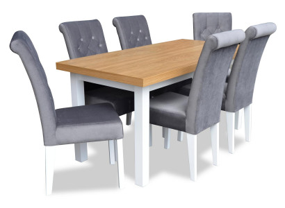 Armchair dining table with 6 chairs dining set dining room table set 7-piece set