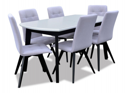 Complete set dining table + 6 chairs dining room set dining group wooden table tables new